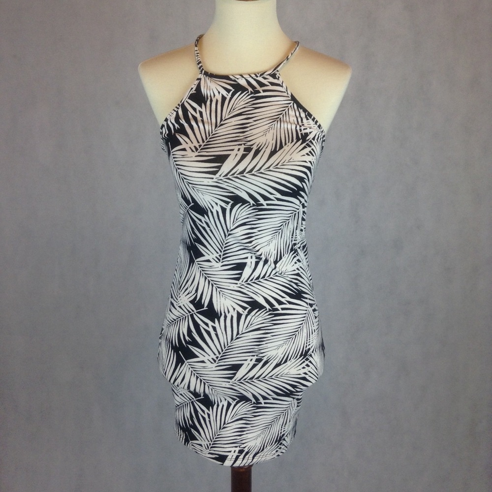 Bodycon Leaf Patterned Dress